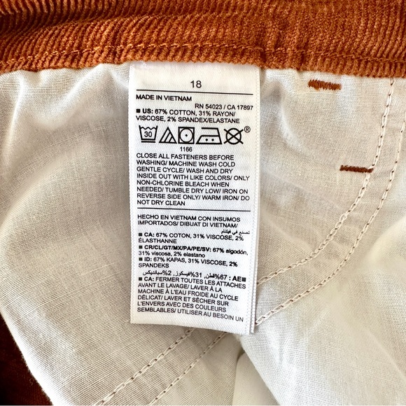 Old Navy Women’s High Rise Rockstar Super Skinny Jeans Corduroy Plus Size 18 New - Picture 9 of 10